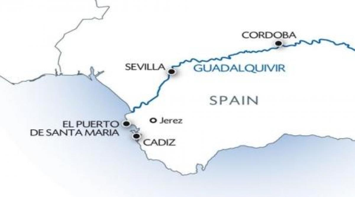 guadalquivir mappa