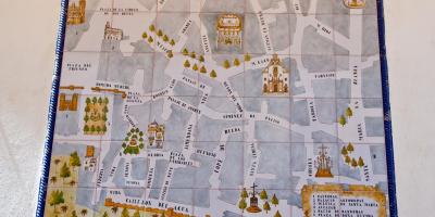 Mappa del quartiere ebraico di Siviglia