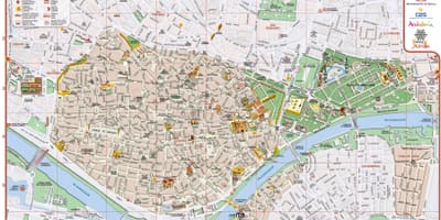 Mappa della città di Siviglia, spagna